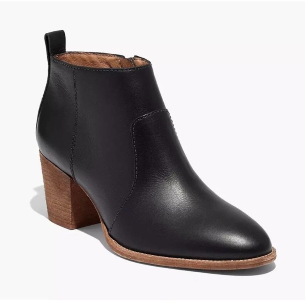 MADEWELL Shoes Women's Black Leather BRENNER Ankle Boots Booties Size 10
